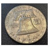 Two Franklin Half Dollar Coins 1953 & 1957