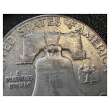 Ben Franklin Half Dollars 1953 - 3 Coins, One With S Mint Mark