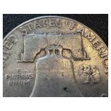 Ben Franklin Half Dollars 1953 - 3 Coins, One With S Mint Mark