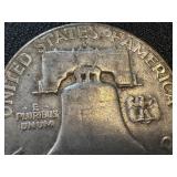 Ben Franklin Half Dollars 1953 - 3 Coins, One With S Mint Mark