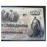 Confederate States of America 1862 $100 Note - Nov 3, 1862 - #42658