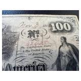Confederate States of America 1862 $100 Note - Nov 3, 1862 - #42658