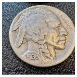 Buffalo Nickels - 21 Coins, Circulated, Varied Years