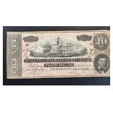 Confederate States of America Twenty Dollar Note - Dated 2/17/1864 (No. 296)