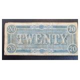 Confederate States of America Twenty Dollar Note - Dated 2/17/1864 (No. 296)