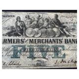 Farmers and Merchants Bank of Memphis Banknote - $5 May 1854 (Antique Tennessee)