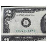 US Two-Dollar Bills - 43 Sequential Uncirculated Notes