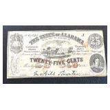 Confederate States Treasury Notes 25c & 50c (Lot of 2) Alabama 1863 2nd Series