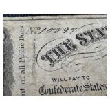Confederate States Treasury Notes 25c & 50c (Lot of 2) Alabama 1863 2nd Series