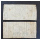 Confederate States Treasury Notes 25c & 50c (Lot of 2) Alabama 1863 2nd Series