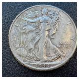 Walking Liberty Quarters - 1944-D, 1945-S, 1946-D, 1947-D (Lot of 4)