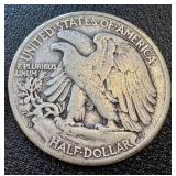 Walking Liberty Quarters - 1944-D, 1945-S, 1946-D, 1947-D (Lot of 4)