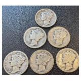 Mercury Dimes - 26 Coins Circulated (1916-1945)