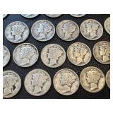 Mercury Dimes - 26 Coins Circulated (1916-1945)