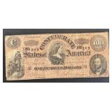 Confederate States of America $100 Banknote - Richmond, Feb 17, 1864