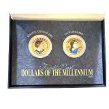 First & Last Dollars of the Millennium Two-Coin Set: Susan B. Anthony 1999 & Sacagawea 2000