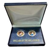 First & Last Dollars of the Millennium Two-Coin Set: Susan B. Anthony 1999 & Sacagawea 2000