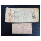 Confederate States of America $100 Note Richmond 1864 & 50 Cents Note Richmond 1864 (Lot of 2)