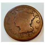 Braided Hair Large Cent - 1817 U.S. Penny