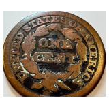 Braided Hair Large Cent - 1817 U.S. Penny