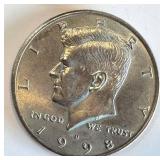 7 Eisenhower Dollars 1971-1978, Denver Mint (D) - US Coin Set with Millennium Dollars Case