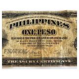 Victory Series 1 Peso Philippines Banknote - Serial F30679086