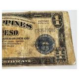 Victory Series 1 Peso Philippines Banknote - Serial F30679086