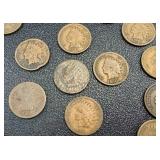 Indian Head Cent - 21 Coins - Circulated - Various Dates