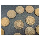 Indian Head Cent - 21 Coins - Circulated - Various Dates
