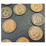 Indian Head Cent - 21 Coins - Circulated - Various Dates