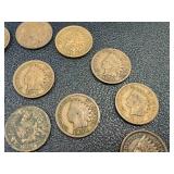 Indian Head Cent - 21 Coins - Circulated - Various Dates