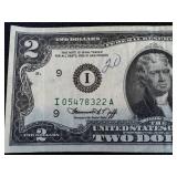 Jefferson Two-Dollar Bills - 1976 Series, Declaration of Independence Back (Pair)