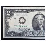 Jefferson Two-Dollar Bills - 1976 Series, Declaration of Independence Back (Pair)