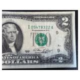 Jefferson Two-Dollar Bills - 1976 Series, Declaration of Independence Back (Pair)