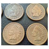 Indian Head Cent - 25 Coins Circulated, Varied Dates (1883-1907)