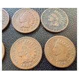 Indian Head Cent - 25 Coins Circulated, Varied Dates (1883-1907)