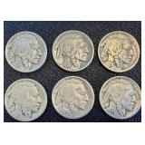 Buffalo Nickels - 25 Coins, Circulated, Mixed Dates (Indian Head Nickels)