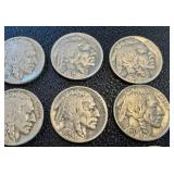 Buffalo Nickels - 25 Coins, Circulated, Mixed Dates (Indian Head Nickels)