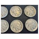 Buffalo Nickels - 25 Coins, Circulated, Mixed Dates (Indian Head Nickels)