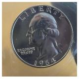 1964 Proof Set - United States Mint Philadelphia - 5 Coin Collection