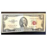 1953 Jefferson $2 Federal Reserve Note - Light Creases