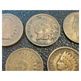 Indian Head Cent Coins - 24-Piece Lot (Lot of 24) - Mixed Dates, Circulated
