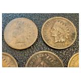 Indian Head Cent Coins - 24-Piece Lot (Lot of 24) - Mixed Dates, Circulated