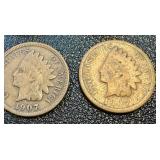 Indian Head Cent Coins - 24-Piece Lot (Lot of 24) - Mixed Dates, Circulated