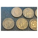 Indian Head Cent Coins - 24-Piece Lot (Lot of 24) - Mixed Dates, Circulated