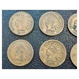 Indian Head Cent Coins - 24-Piece Lot (Lot of 24) - Mixed Dates, Circulated