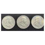 Franklin Half Dollar - Trio 1959-1961 (3 Coins)