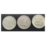 Franklin Half Dollar - Trio 1959-1961 (3 Coins)