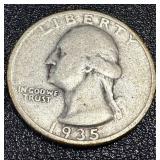 Washington Quarters 1934-1950 Set of 17 - Circulated, Sequential Dates