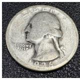 Washington Quarters 1934-1950 Set of 17 - Circulated, Sequential Dates